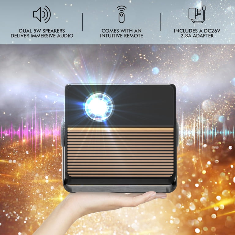 RCA 1080P Full HD Roku Smart Projector with Bluetooth and Multiple