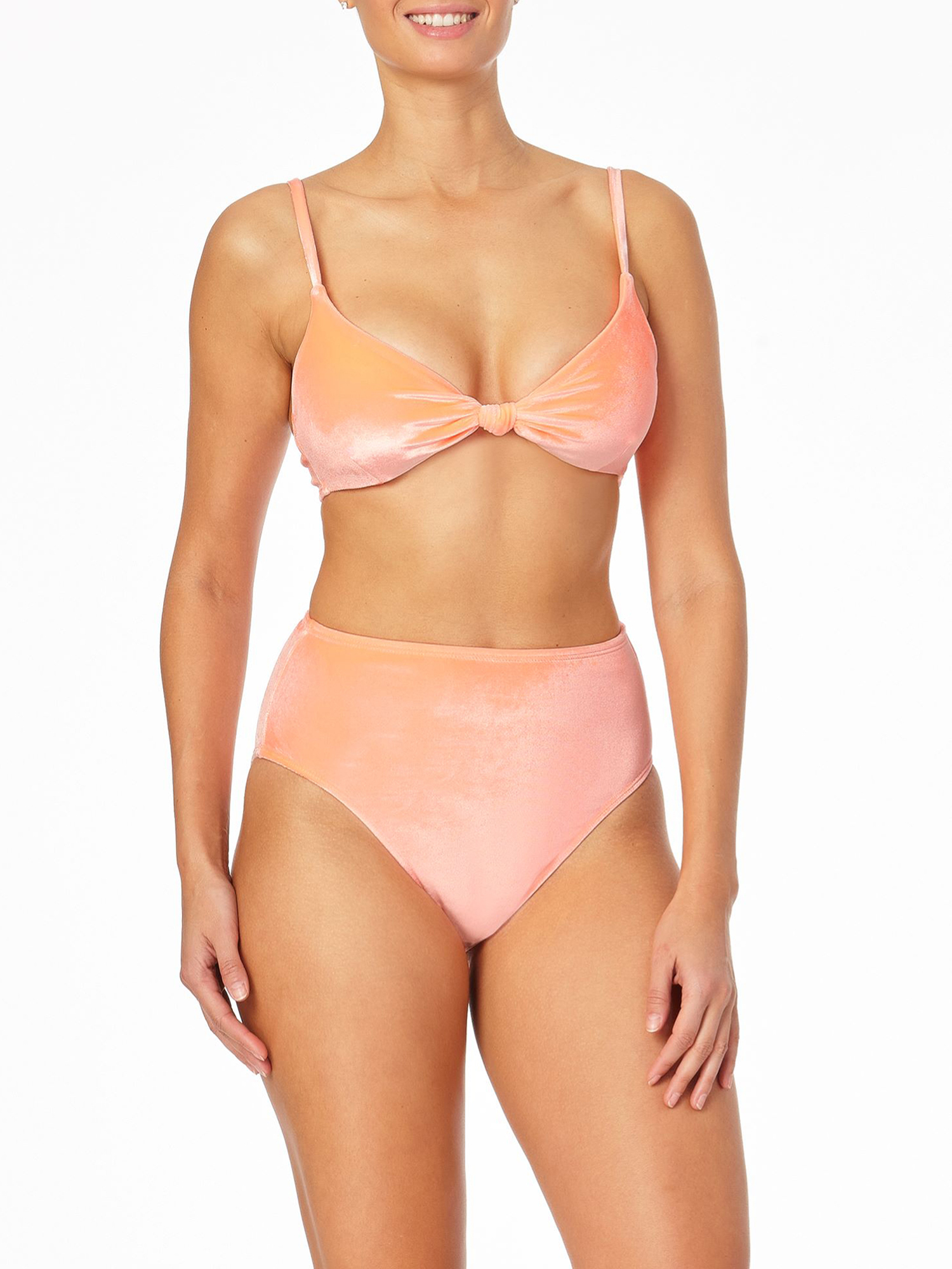 No Boundaries Junior's Knot Front Bikini Top Swimsuit