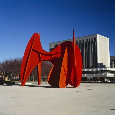 Alexander Calder Sculpture - Sculpture in Front of a Building, Alexander Calder Sculpture, Grand Rapids, Michigan, USA Print Wall Art
