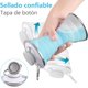 thumbnail image 4 of Botella de Agua Plegable de Silicona Con Mosquetón,2PCS Botellas de Agua Blandas con Válvula a Prueba de Fugas,de Silicona Portátil Sin BPA,para Gimnasio Correr Andar Bicicleta Acampar, 4 of 4