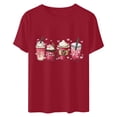 thumbnail image 4 of ICHUANYI Women's Summer Shirts Fashion Casual Crew Neck Short Sleeve Tops Valentine's Day Print T-shirt Cloth New Trending, 4 of 6