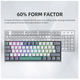 thumbnail image 3 of Teclado Mecánico 60% Gamer BLOOSOM RGB Gris y blanco, 3 of 4
