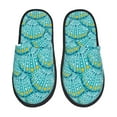 thumbnail image 2 of KLL Beautiful Seashells Slippers for Women Men House Slip on Indoor Outdoor Bedroom Furry Fleece Lined Ladies Comfy Anti-Skid Rubber Hard Sole-Large, 2 of 8