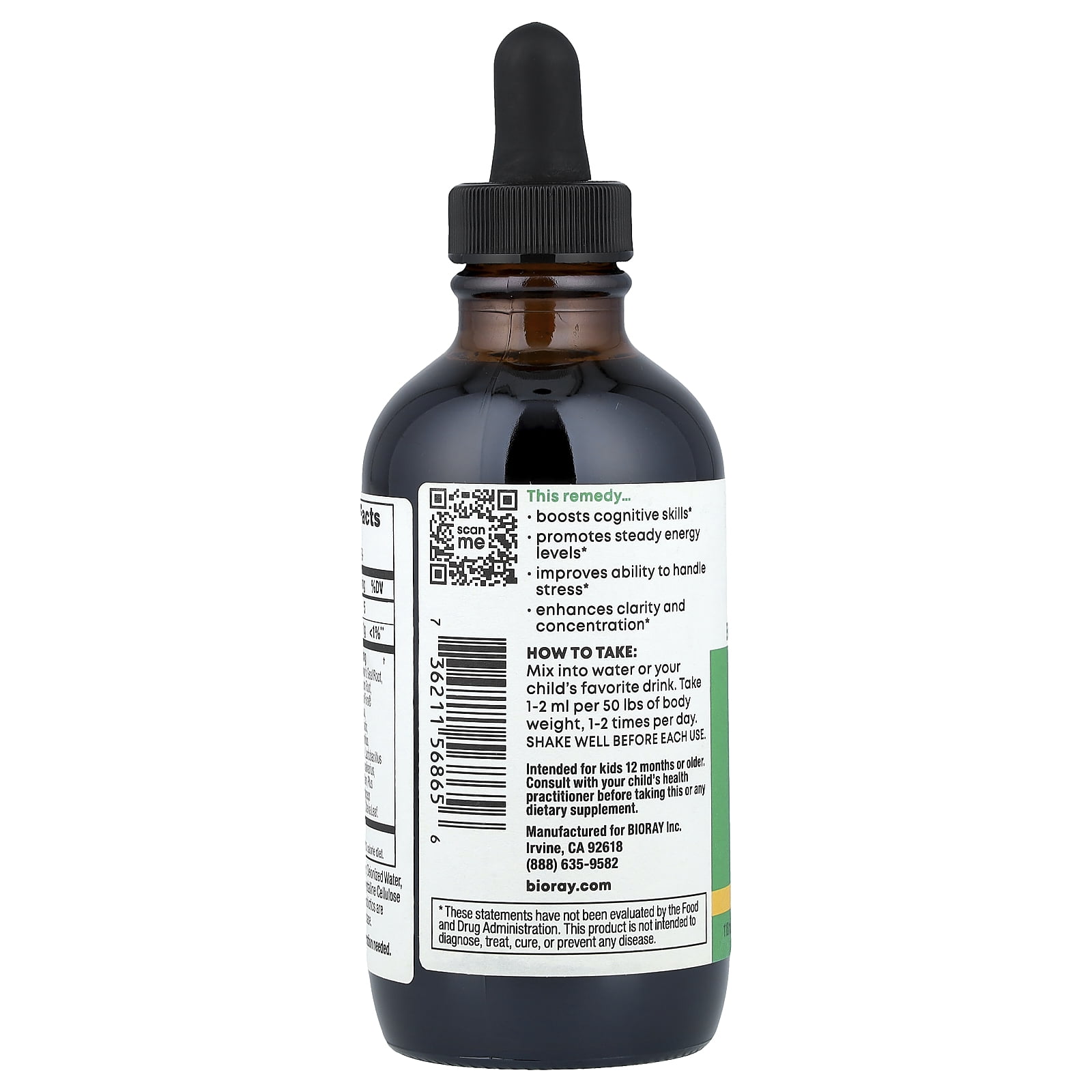 Bioray Kids, NDF® Focus, Citrus, 4 fl oz (118 ml)