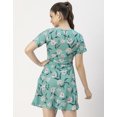 thumbnail image 4 of Moomaya Short Sleeve Asymmetric Printed Dress - Women's Trendy Casual Dress, 4 of 9