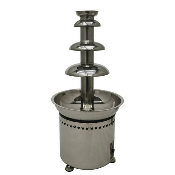 PreAsion 4 Tiers Commercial Chocolate Fountain Fondue Numeric Button for Party Wedding Birthday Stainless Steel 110V