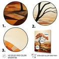 thumbnail image 3 of Designart "Cubist Tree Landscape in Africa III" Floral Canvas Wall Art - Global Brown Tree African Entryway Wall Art Print, 3 of 6