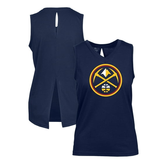 Women's Levelwear Navy Denver Nuggets Paisley Core V-Neck Tank Top