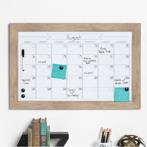 DesignOvation Beatrice Framed Dry Erase Monthly Calendar
