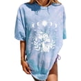 thumbnail image 2 of Women's Graphic Tee, Tie Dye Short Sleeve T Shirt, Relaxed Fit Casual Summer Top for Vacation Beach, 2 of 4