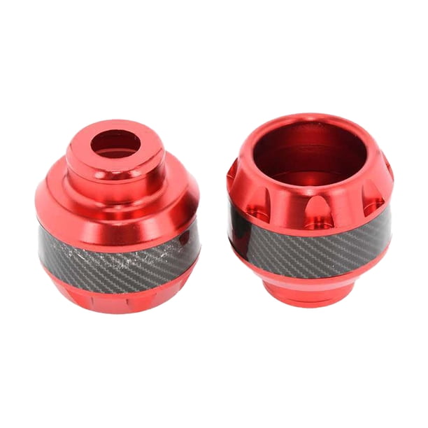 Riwesomey 1 par de copas anticolisión de horquilla delantera Universal, amortiguadores, protectores deslizantes antiarañazos, accesorios para Accesorios para motos rojo