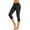 Black, variant on UAMVSH Capri Leggings for Women Stretchy Skinny Yoga Workout Capris Crossover Mid Waist Gym Athletic Tight Cropped Pants