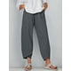 thumbnail image 1 of Pantalones casuales sueltos y sencillos de color sólido de talla grande para mujer Estilo de ajuste holgado, 1 of 6