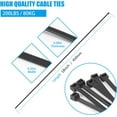 thumbnail image 2 of 18 inch Black Zip Ties Heavy Duty 100 PACK, 200 LBS Ultra Exclusive Strong Plastic Wire Ties, Large Cable Extra Long Tie Wraps, Indoor and Outdoor UV Resistant, 2 of 4