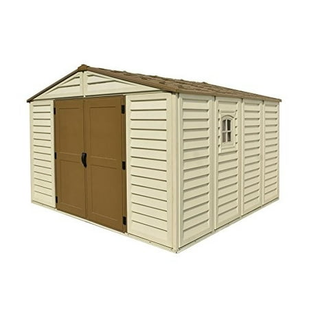 Duramax Building Products Woodbridge Plus Vinyl Shed with (Best Rated Vinyl Sheds)