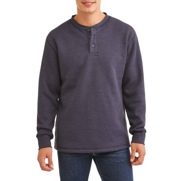 Marino Bay - Men's Solid Thermal Henley Sherpa Lined, up to size 2XL ...