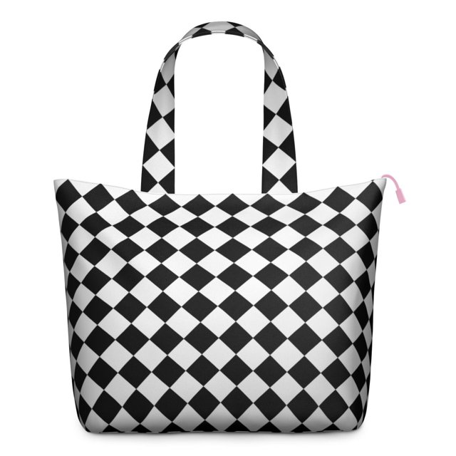 Sac de Fin de Semaine Classique à Carreaux Rouges, Fourre-Tout de Voyage avec Motif à Carreaux Vintage, Design Rayé Rustique, Fonctionnalité Esthétique Géométrique
