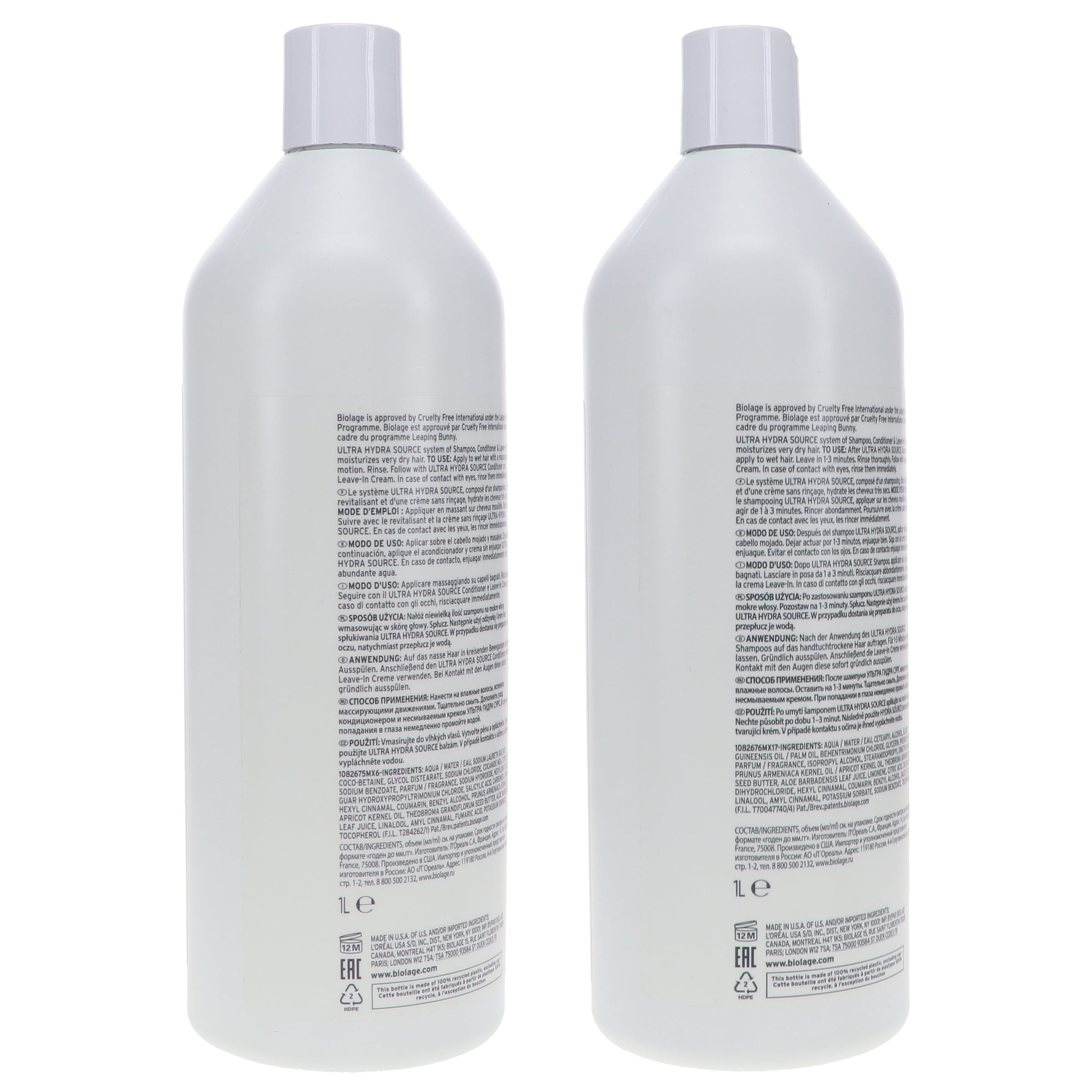Matrix Biolage Ultra Hydrasource Shampoo 33.8 oz & Conditioner 33.8 oz Combo Pack