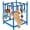 Blue, variant on Wooden Puppy Play Gym for Small Dogs, Puppy Jungle Gym with 8 Hanging Toys, Wood Frame Indoor Puppy Gym with Dog Enrichment Toys for Puppies and Small Pets