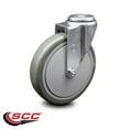 thumbnail image 2 of 6 Inch Gray Polyurethane Wheel Swivel Bolt Hole Caster Service Caster Brand, 2 of 2