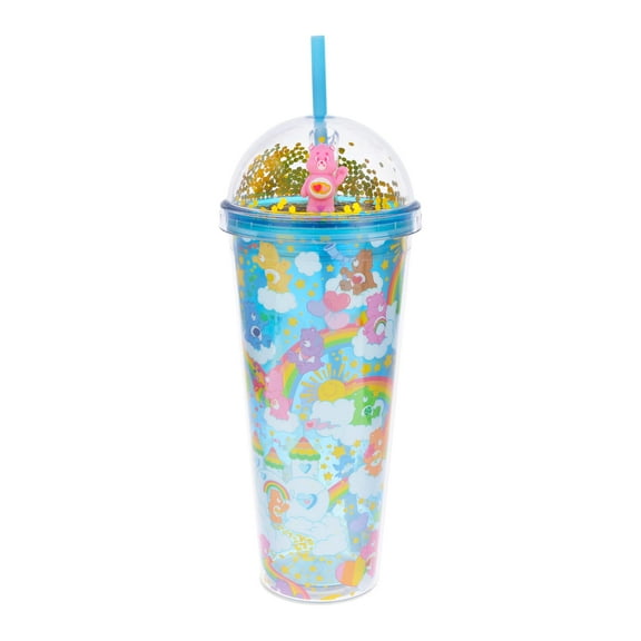 Care Bears Rainbows 24-Ounce Confetti Carnival Cup With Dome Lid and Straw