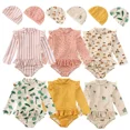 thumbnail image 4 of Traje de baño de una pieza de manga larga para niñas pequeñas, traje de baño para niños pequeños con dibujos animados UPF50 + traje de baño infantil 2024, 4 of 5