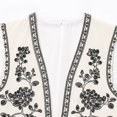 thumbnail image 4 of Womens Jackets Fall Vintage Floral Embroidered Sleeveless Cardigan Boho Casual Open Front Y2k Vest Lightweight Jacket, 4 of 8