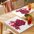 thumbnail image 4 of Roses Bow Box Placemats Set of 8, Valentine's Day Love Heart Non-Slip Place Mats Washable Table Mats for Kitchen Dining Table Decorations Indoor/Outdoor, 4 of 9