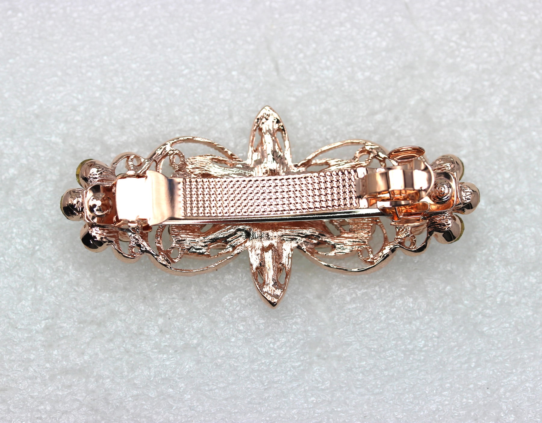 Faship Haarspange Mit Floralem Strass-Design – Transparent, Zinklegierung, Ca. 6,1 Cm, Für Hochzeit & Festliche Anlässe