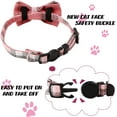 thumbnail image 5 of Plaid Cat Collar with Bell and Bow, Breakaway Kitten Collar Bowtie Puppy Collars for XXS Xs Small Little Tiny Pet Dogs Boy Girl, for Christmas Hoilday Birthday Party, 5 of 6