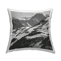Stupell Industries Snowy Mountain Peaks Decorative Printed Throw Pillow, 18 x 18