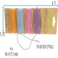 thumbnail image 2 of The Beadsmith 100% Hemp Cord – Pastel Colors – 1mm, 30 Foot Spool, 20LB Test Strength – Twine for Jewelry Making, Macrame, Paper Crafts, Gardening, Scrapbooking, Home Décor, DIY String Art & More, 2 of 6