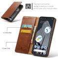 thumbnail image 6 of Wallet Case For Google Pixel 8A, Luxury Premium Leather Flip Strong Magnetic Closure [Kickstand][RFID Blocking][Card Holder Slots] Retro Shockproof Phone Cover For Google Pixel 8A, Brown, 6 of 7
