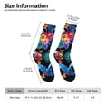 thumbnail image 6 of Uemuo Tropical Palm Leaves Pattern Women's Crew Socks, Soft Durable Breathable Moisture-Wicking with Odor Control Cotton socks, 6 of 9