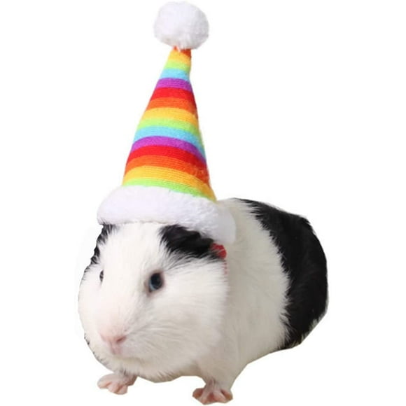ANIAC Pet Christmas hat Santa Claus Cap Head Accessories for Rabbit Hamster Guinea Pig Rats Kitten Kitty and Small Animals