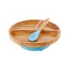 Toddler Divided Plate + Spoon | Bamboo & Silicone