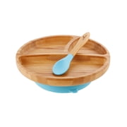 Toddler Divided Plate + Spoon | Bamboo & Silicone