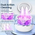 thumbnail image 4 of Dental Ultrasonic Retainer Cleaner Machine: for Denture, Mouth Guard, Night Guard, Aligner, Braces, Toothbrush Head & Jewelry, UV Cleaner with Digital Timer & 2 Modes,Black, 4 of 8