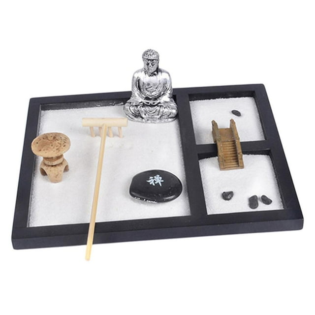 DOLITY Miniature Jardinage Bacs à Sable Bouddha Méditation Relaxation