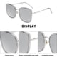 thumbnail image 3 of Gafas de sol de montura grande, personalidad de la moda, gafas de sol modernas, fabricadas en PC y metal., 3 of 5