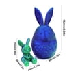 thumbnail image 2 of SIYTUAU 3D Printed Movable Easter Bunny Decoration Toy In Deep Blue Color For Desktop Display And Decorative Figurine Fun, 2 of 6