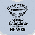 thumbnail image 4 of Inktastic Handpicked for Earth by My Great Grandma in Heaven Boys or Girls Baby Bib, 4 of 4