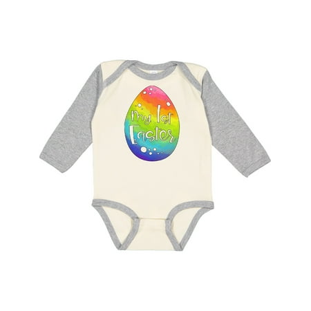 

Inktastic My !st Easter Rainbow Easter Egg Gift Baby Boy or Baby Girl Long Sleeve Bodysuit