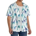 thumbnail image 4 of Wukai Cool Giraffe Men's Casual Short-Sleeve Button Down Shirt - Lightweight Summer Dress Shirt for Daily Wear-Medium, 4 of 7