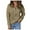 Khaki, variant on Annhoo Fall Tops for Women Casual Long Sleeve Button Front Collared Shirts Ladies Comfy Knitted Blouse Tees