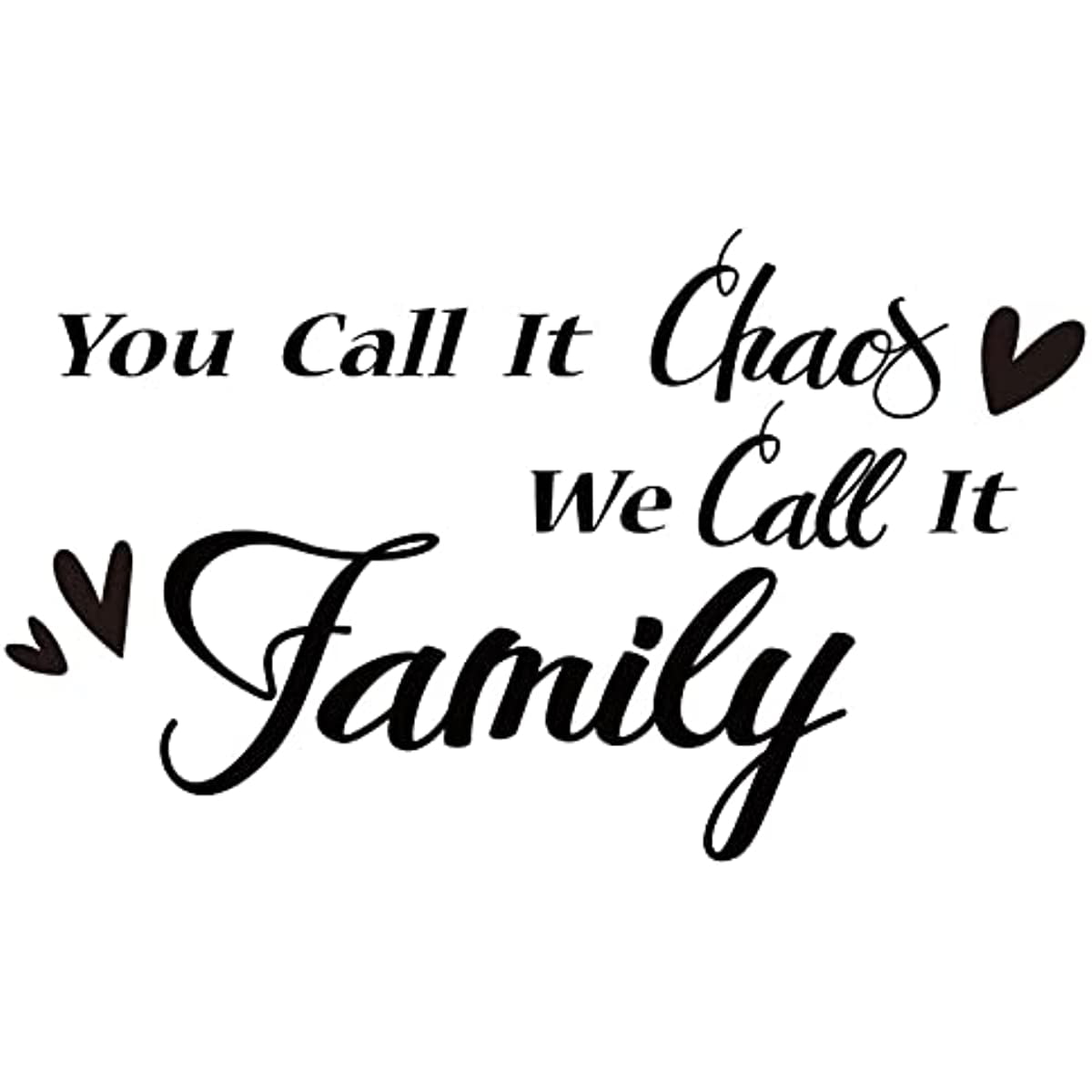 Family Quotes Wall Sticker You Call It Chaos We Call It Family Art