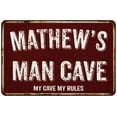 thumbnail image 1 of MATHEW'S Man Cave Red Grunge Sign Metal 8x12 Decor 208120003325, 1 of 1