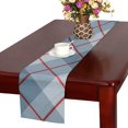thumbnail image 3 of MKHERT Diagonal Plaid Pattern Table Runner for Office Kitchen Dining Room Wedding Party 16x72 inch, 3 of 4