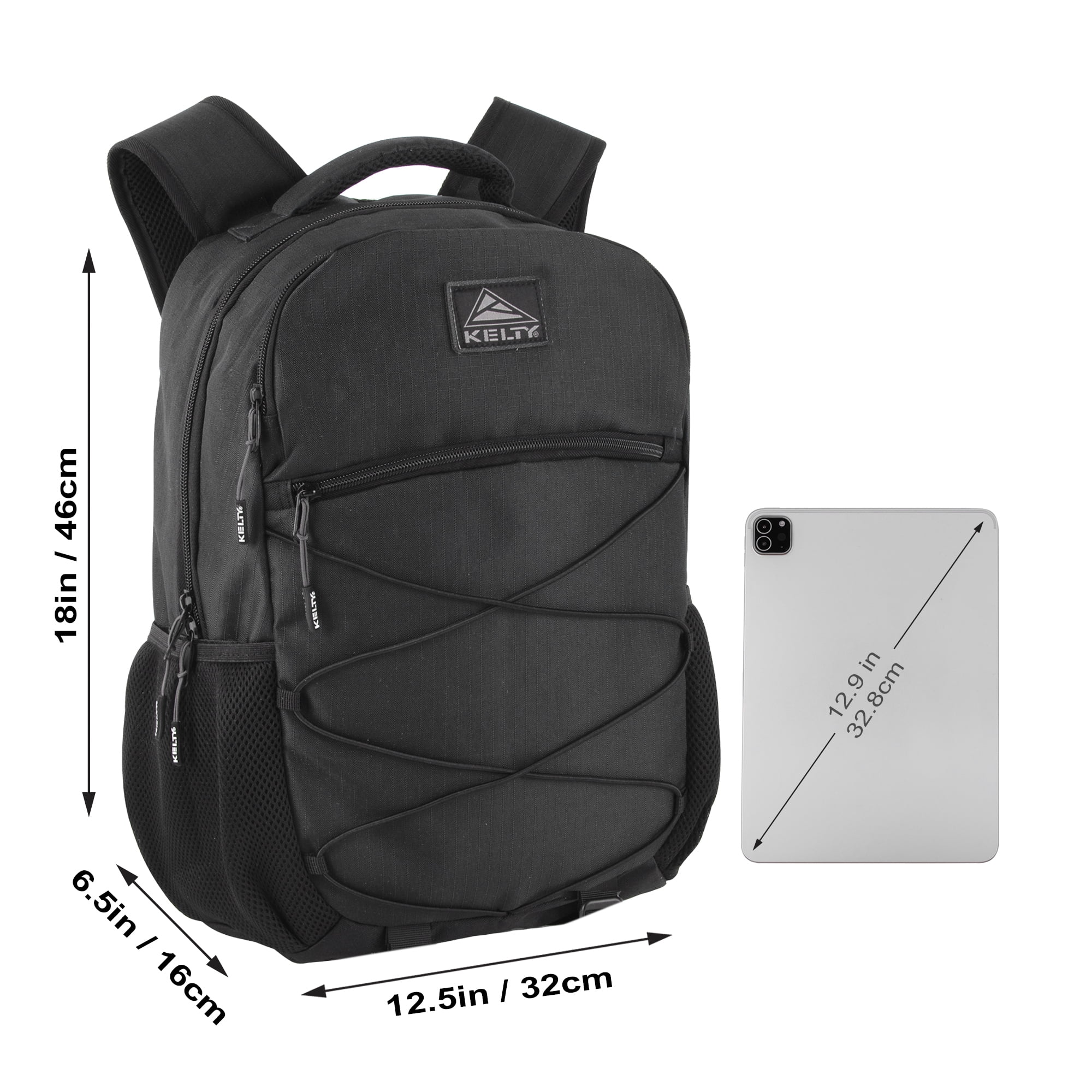 バッグ KELTY DAYPACK URBAN ALL BLACK LINE Kelty Laptop Backpack Bag 25 L Hiking Backpack for Men