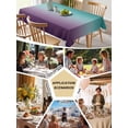 thumbnail image 5 of Teal Purple Ombre Table Cloth, Turquoise Gradient Modern Abstract Art Waterproof Tablecloth for Rectangle Tables, Reusable Washable Fabric Table Cover for Restaurant Kitchen Dining Tables 60"x102", 5 of 6